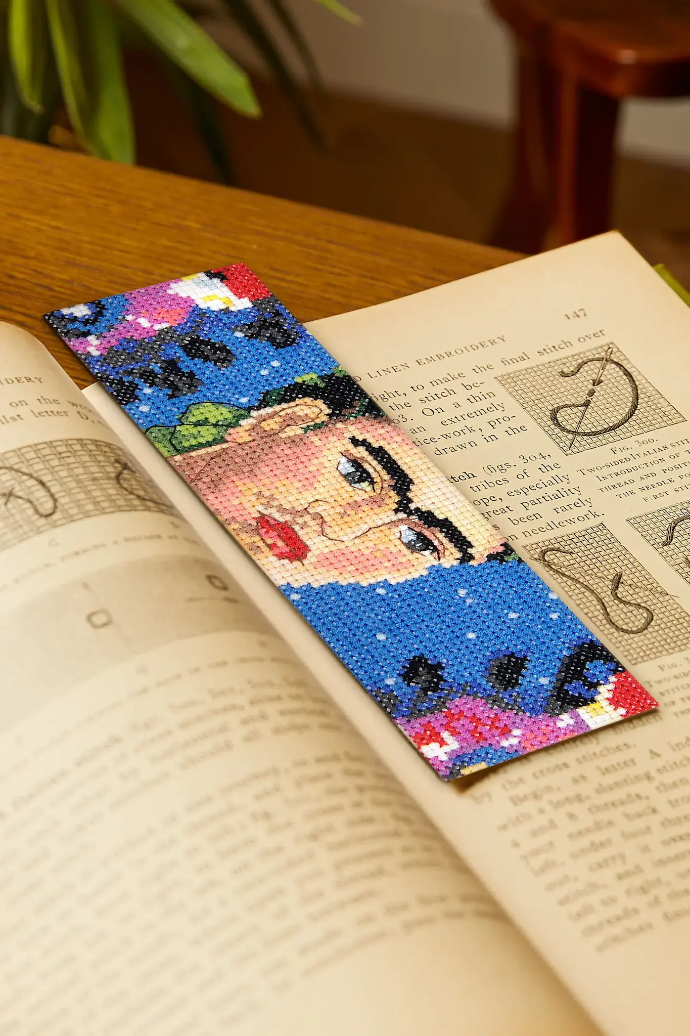 DMC Kit Point X Marque Pages - Le Cadre - Frida Kahlo 5,2x17cm