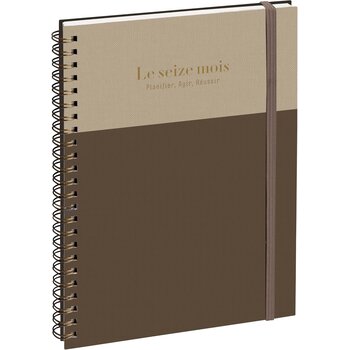 EXACOMPTA Agenda Semainier Bureau SAD 20S Gustave Marron/grège 15x21cm