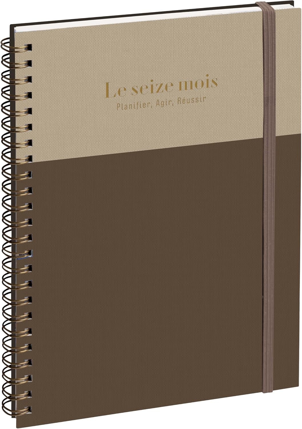 EXACOMPTA Agenda Semainier Bureau SAD 20S Gustave Marron/grège 15x21cm
