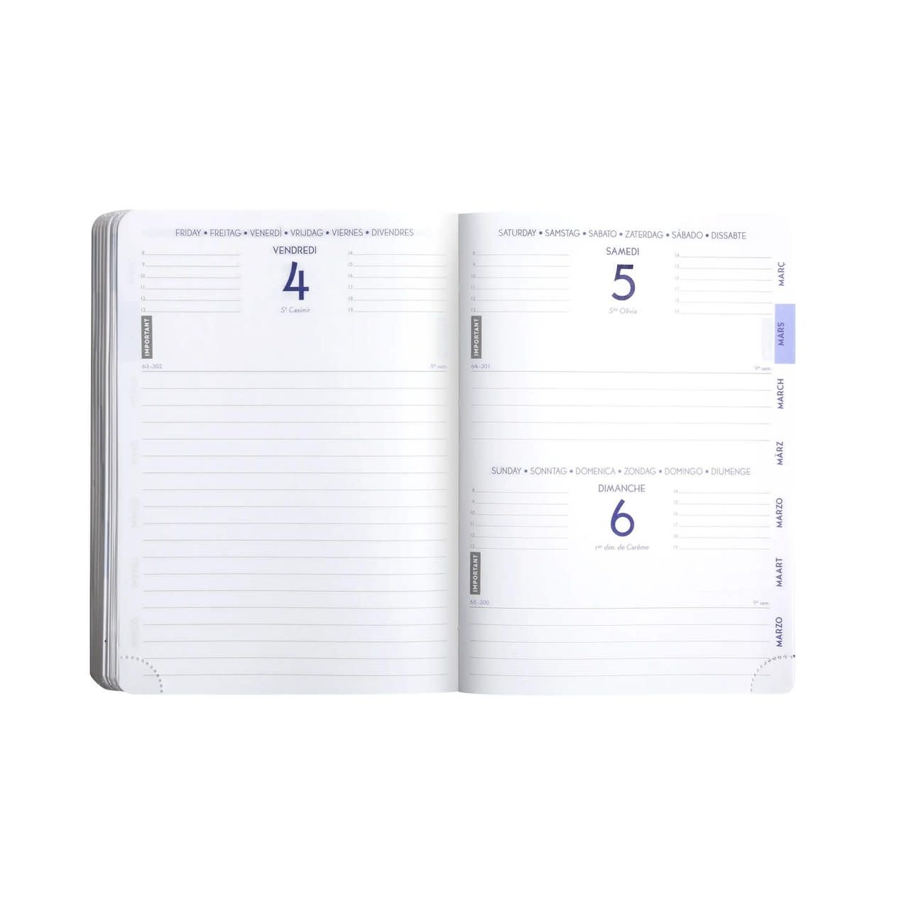 EXACOMPTA Agenda Journalier Forum Léo Beige 12x17cm