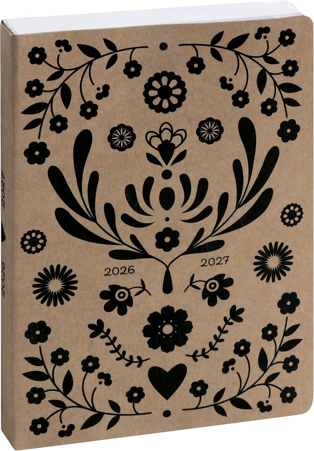 EXACOMPTA Agenda Journalier Forum Kraft Folk Noir 12x17cm
