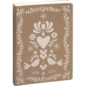 EXACOMPTA Agenda Journalier Forum Kraft Folk Blanc 12x17cm
