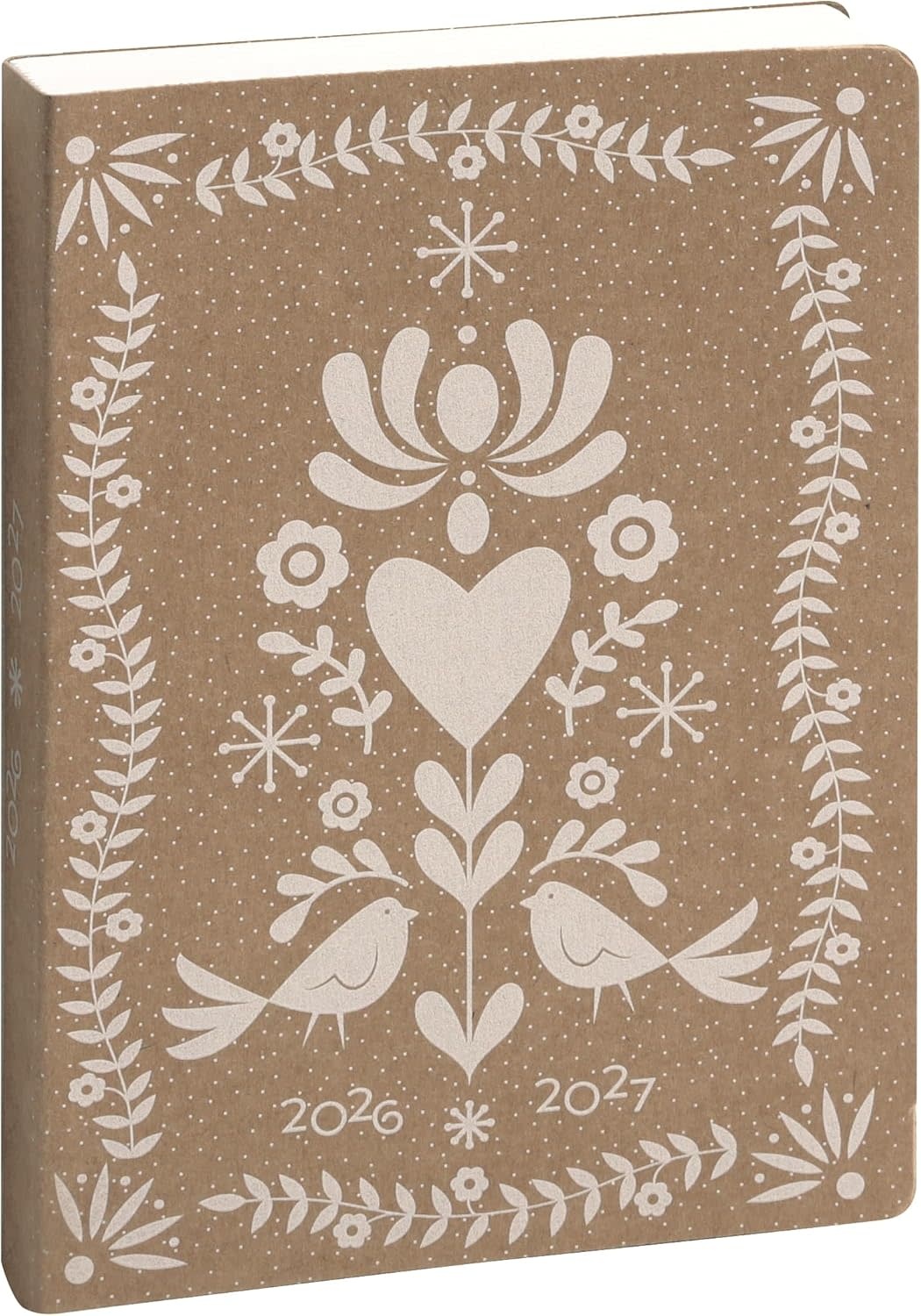 EXACOMPTA Agenda Journalier Forum Kraft Folk Blanc 12x17cm