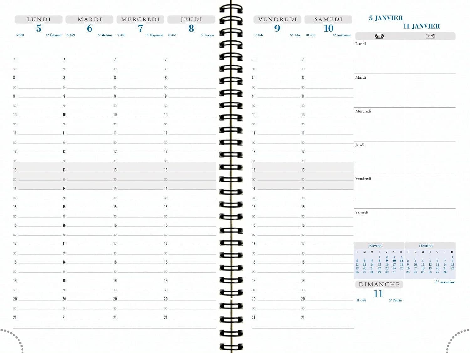 EXACOMPTA Agenda All In One Easytime SAD 21S Fauve Beige 15x21cm