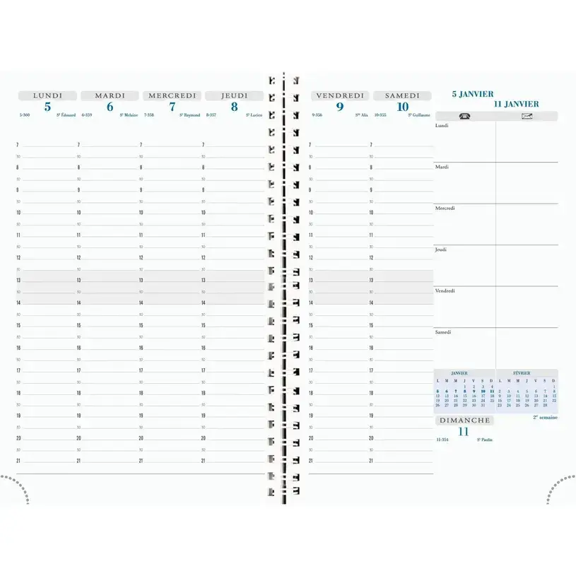 EXACOMPTA Agenda Semainier Bureau SAD 20S Vérone 15x21cm modèles aléatoires