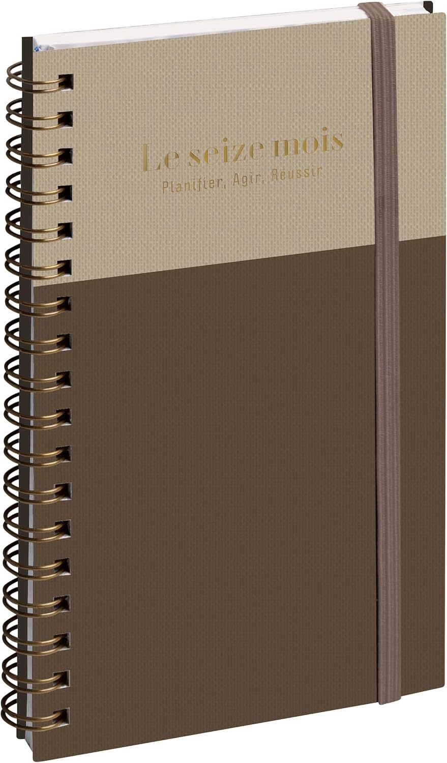 EXACOMPTA Agenda Semainier Poche SAD 16S Gustave Marron/grège 9x16cm