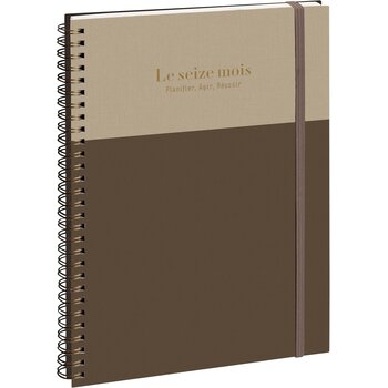 EXACOMPTA Agenda Semainier Bureau SAD 29S Gustave Marron/grège 21x29,7cm