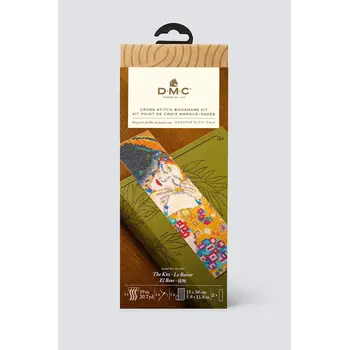 DMC Kit Point X Marque Pages - Le Baiser - Gustav Klimt