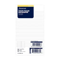 FILOFAX Paquet De 100 feuilles non Lignées Blanc Personal