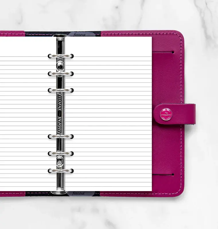 FILOFAX Paquet De 100 feuilles non Lignées Blanc Personal