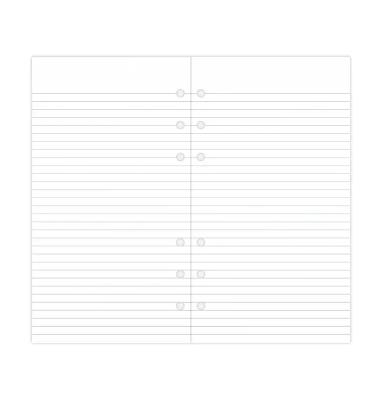 FILOFAX Paquet De 100 feuilles non Lignées Blanc Personal