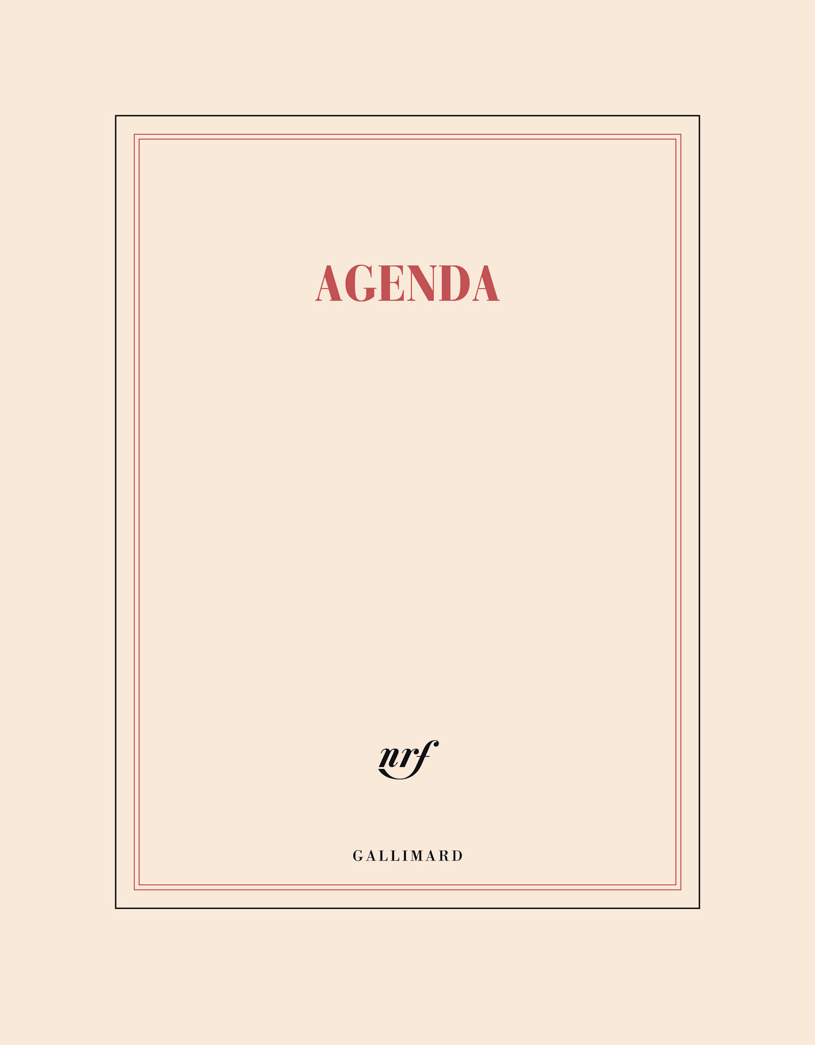 GALLIMARD Agenda Littéraire Grand Format 16 mois Sept 2026- Déc 2027