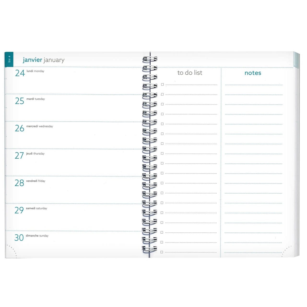EXACOMPTA Agenda Semainier Bureau SAD 21s Easytime Joy Bleu Ciel 15x21cm