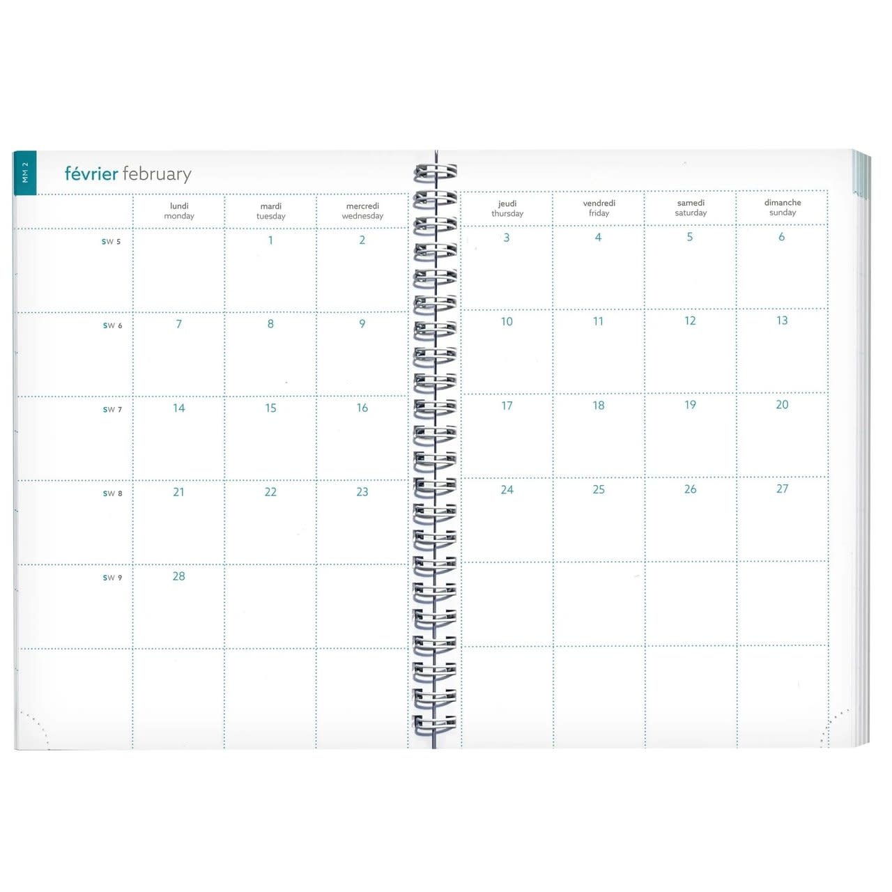 EXACOMPTA Agenda Semainier Bureau SAD 21s Easytime Joy Bleu Ciel 15x21cm