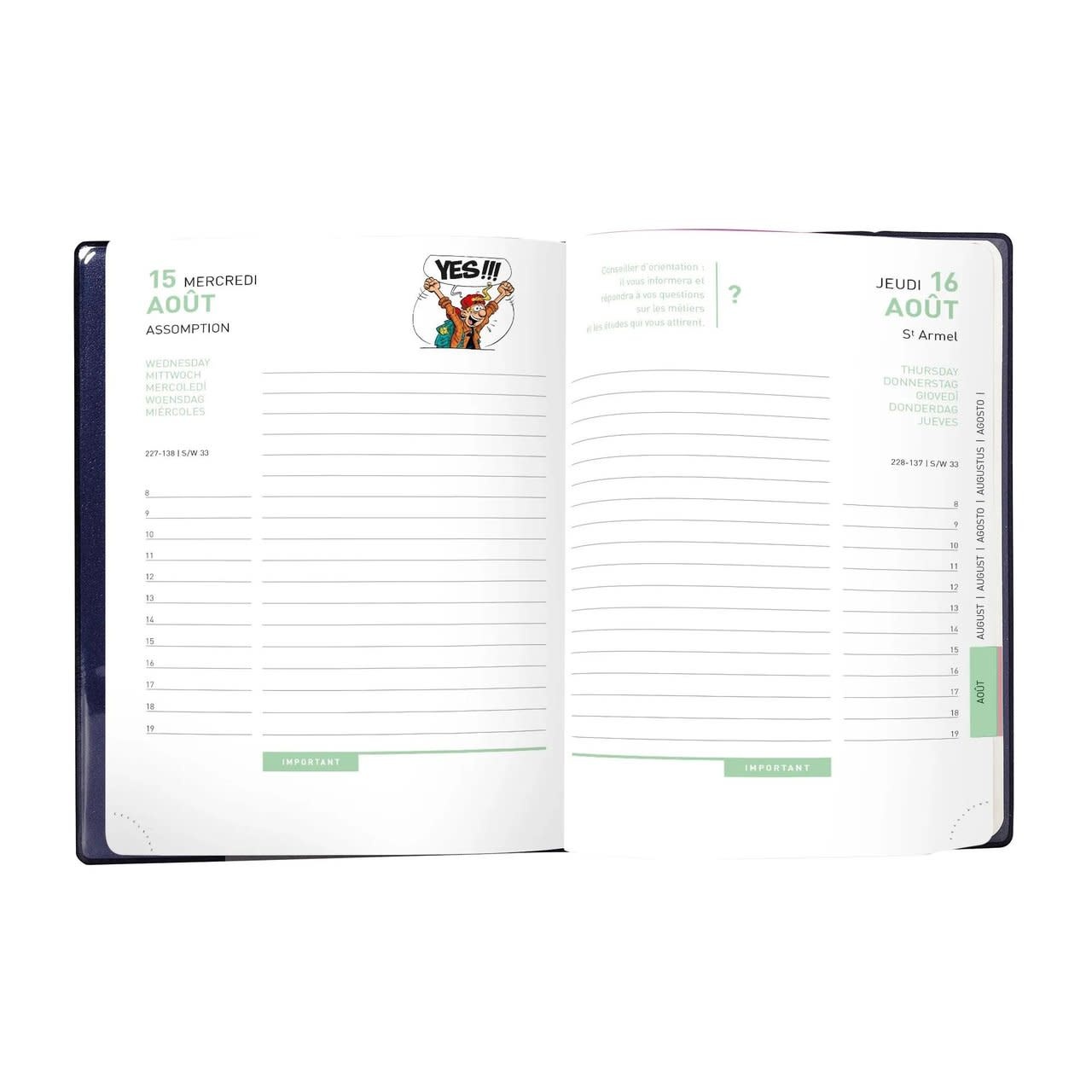 EXACOMPTA Agenda Journalier Forum Campus Amovible Noir 12x17cm