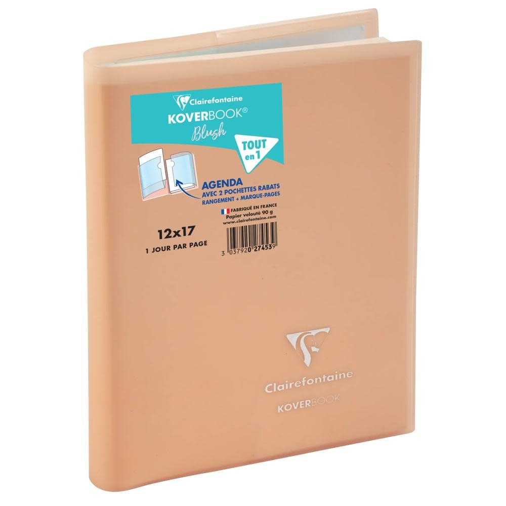 EXACOMPTA Agenda Journalier Forum Koverbook Blush Pastel 12x17cm couleurs aléatoires