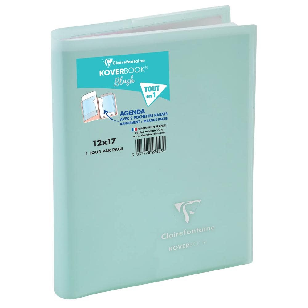 EXACOMPTA Agenda Journalier Forum Koverbook Blush Pastel 12x17cm couleurs aléatoires
