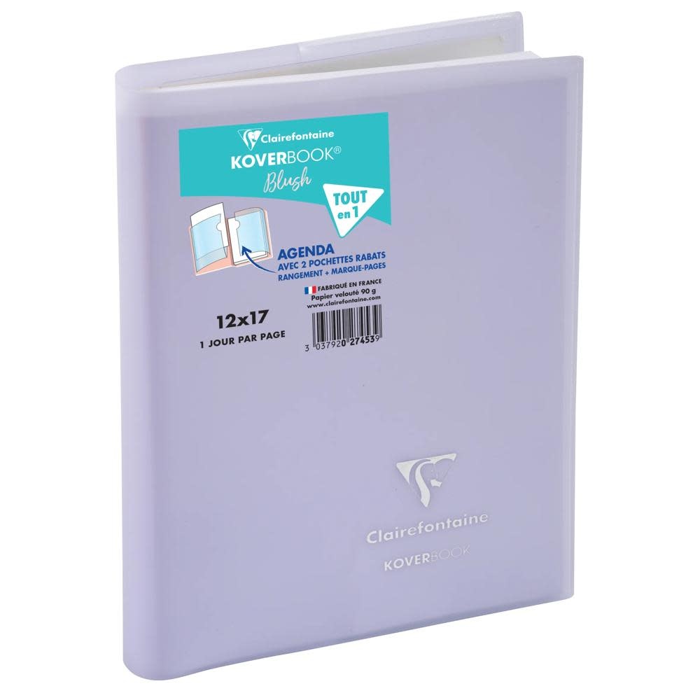 EXACOMPTA Agenda Journalier Forum Koverbook Blush Pastel 12x17cm couleurs aléatoires