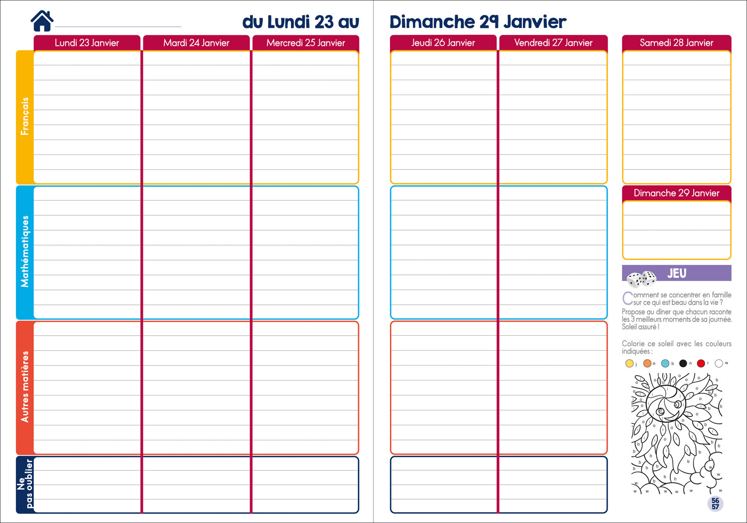 QUO VADIS Mon agenda malin Semainier 21x29,7cm