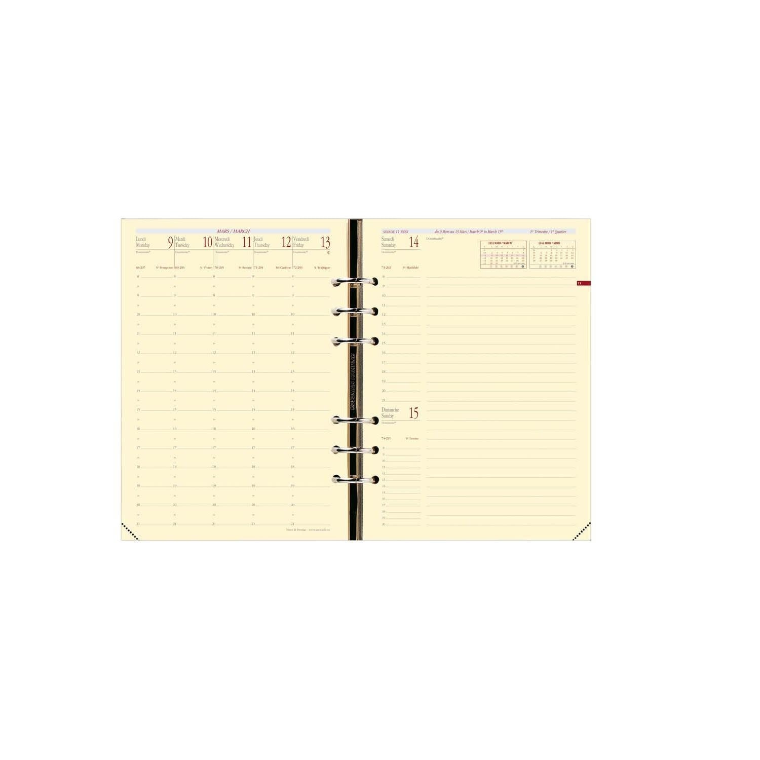 QUO VADIS Recharge Agenda Timer 21 16 mois Pre Fr Rech S/F