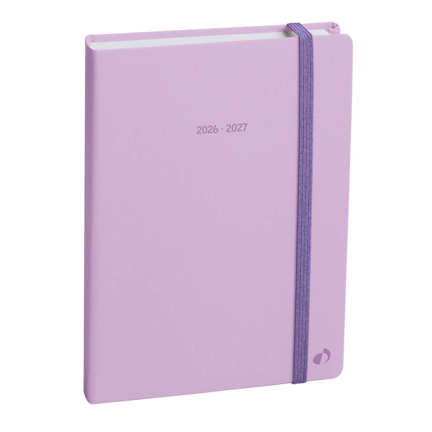 QUO VADIS Agenda Journalier Eurotextagenda ML Pastel Parme CR élast 12x17cm
