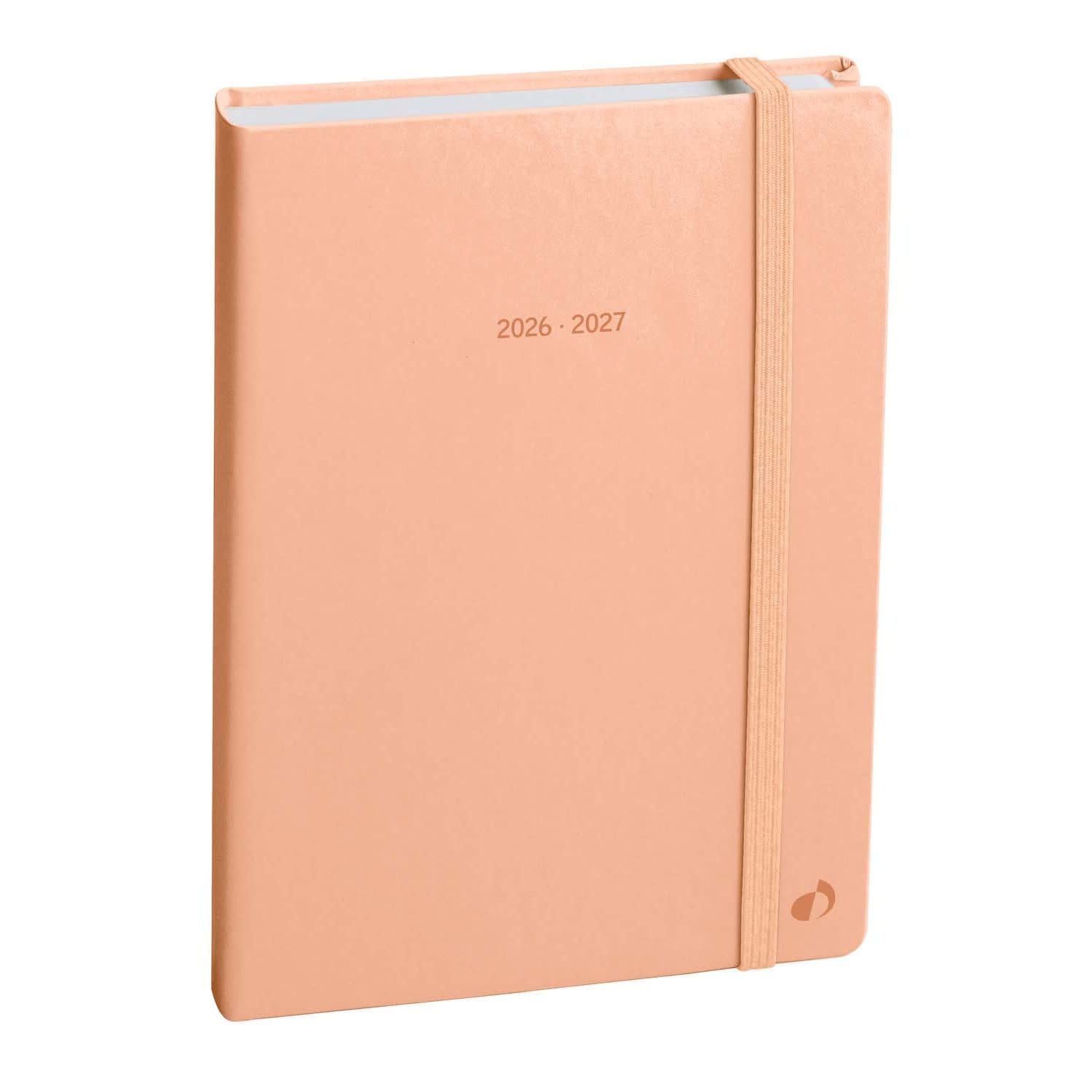 QUO VADIS Agenda Journalier Eurotextagenda ML Pastel Pêche CR élast 12x17cm