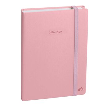 QUO VADIS Agenda Journalier Eurotextagenda ML Pastel Rose CR élast 12x17cm