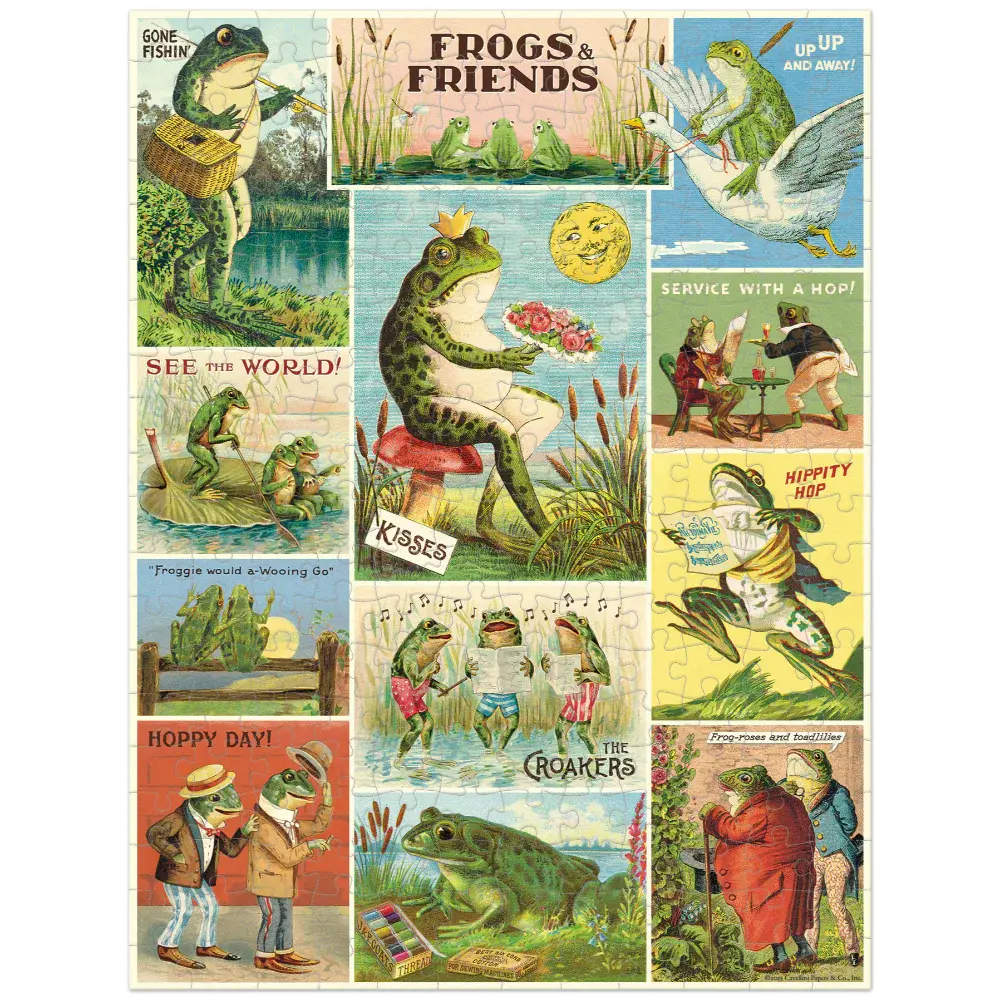 CAVALLINI & Co. Puzzle 240 pièces Grenouille et amis 27x45cm