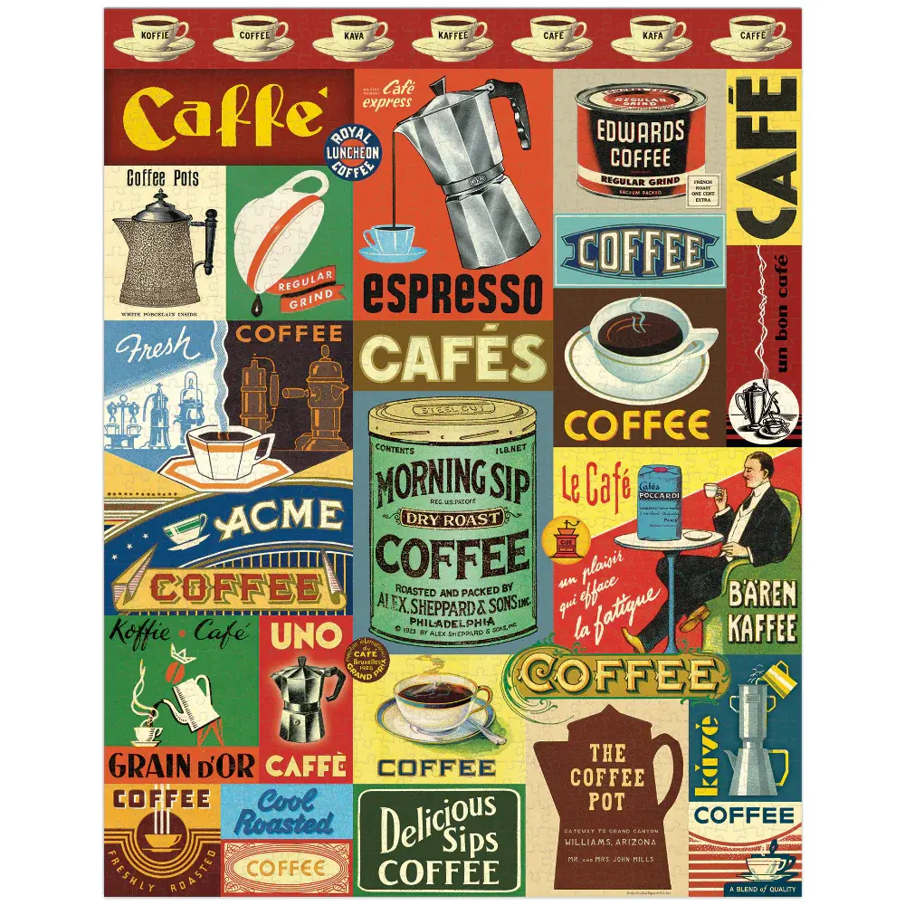CAVALLINI & Co. Puzzle 1000 Pièces Café 55x70cm