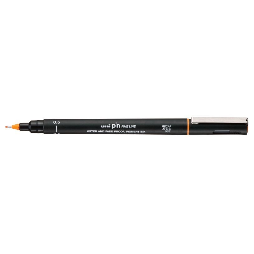 UNI-BALL Stylo Pointe Calibree 0.5mm Uni Pin Orange
