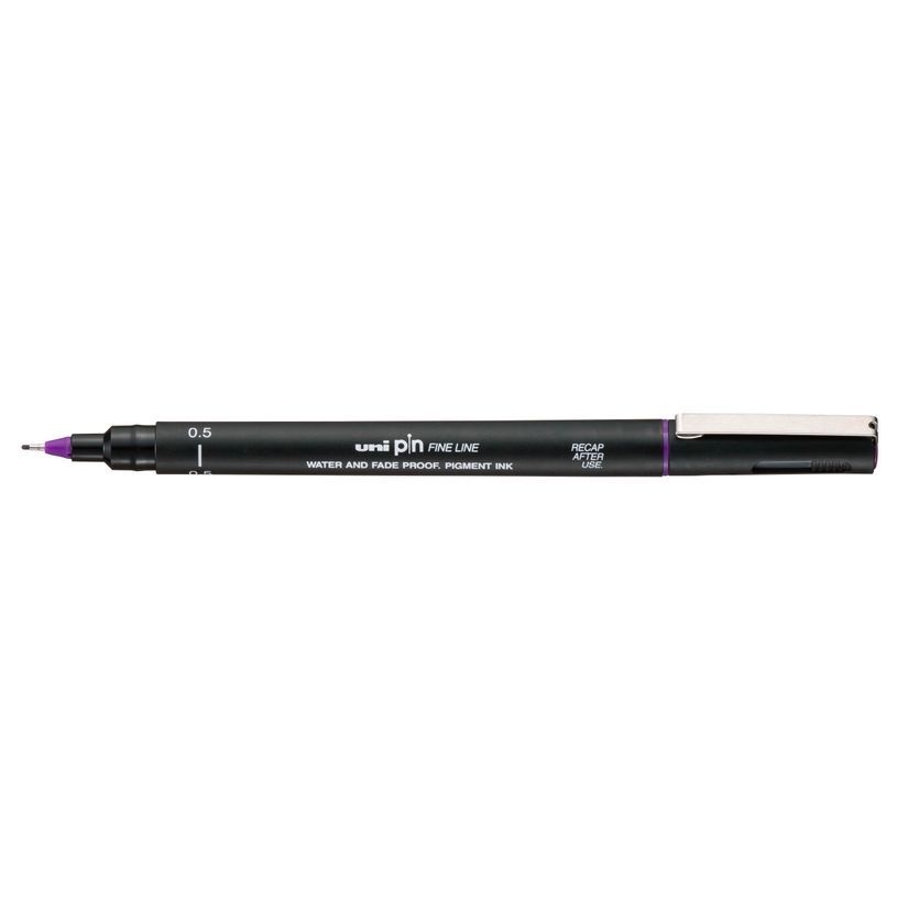 UNI-BALL Stylo Pointe Calibree 0.5mm Uni Pin Violet