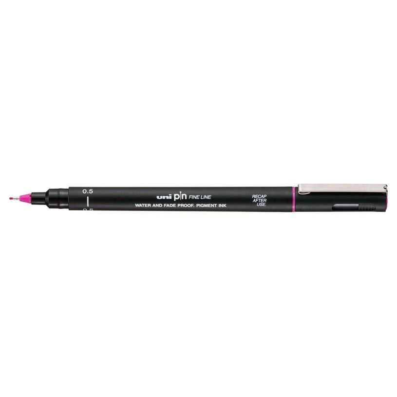 UNI-BALL Stylo Pointe Calibree 0.5mm Uni Pin Rose