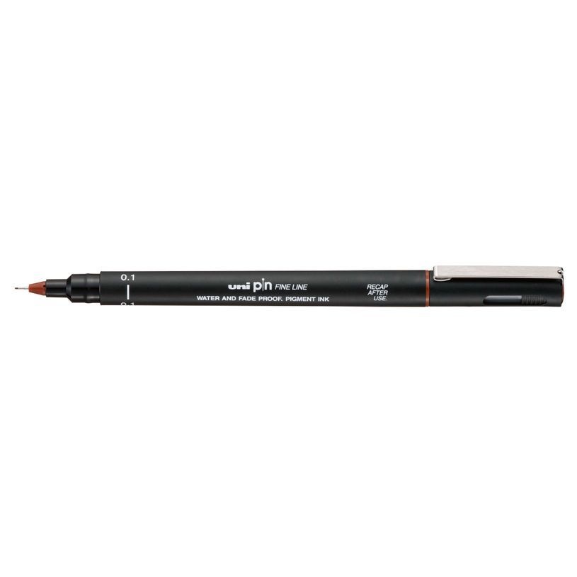 UNI-BALL Stylo Pointe Calibree 0.1mm Uni Pin Marron