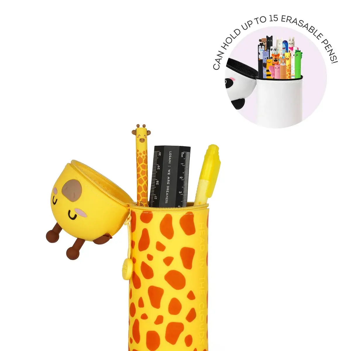 LEGAMI 2-In-1 Silicone Pencil Case - Kawaii - Giraffe