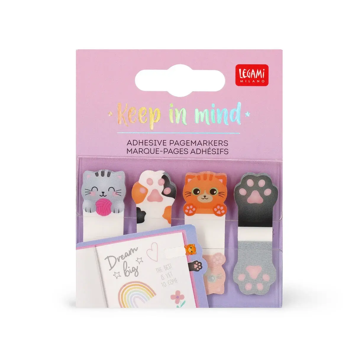 LEGAMI Keep In Mind - Marque-Pages Adhésifs - Kitty