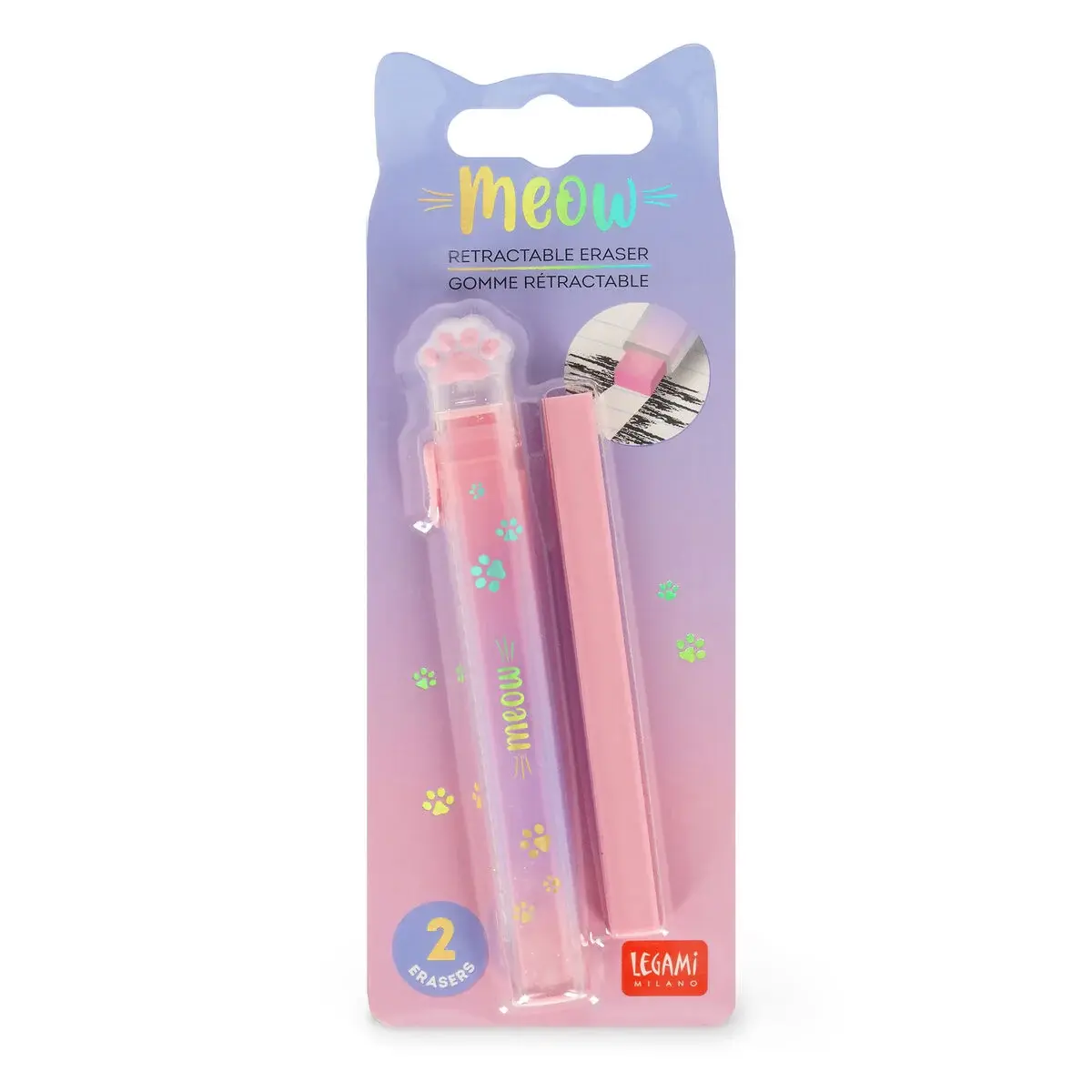 LEGAMI Meow - Kitty Gomme Rétractable avec Recharge