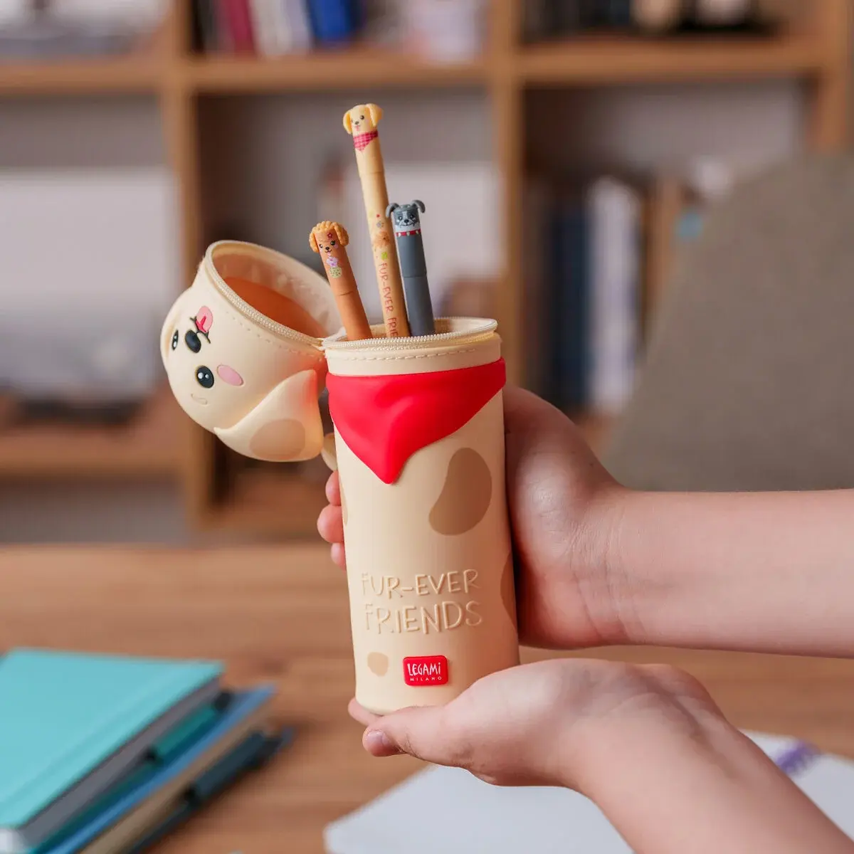 LEGAMI 2-In-1 Silicone Pencil Case - Kawaii - Dog
