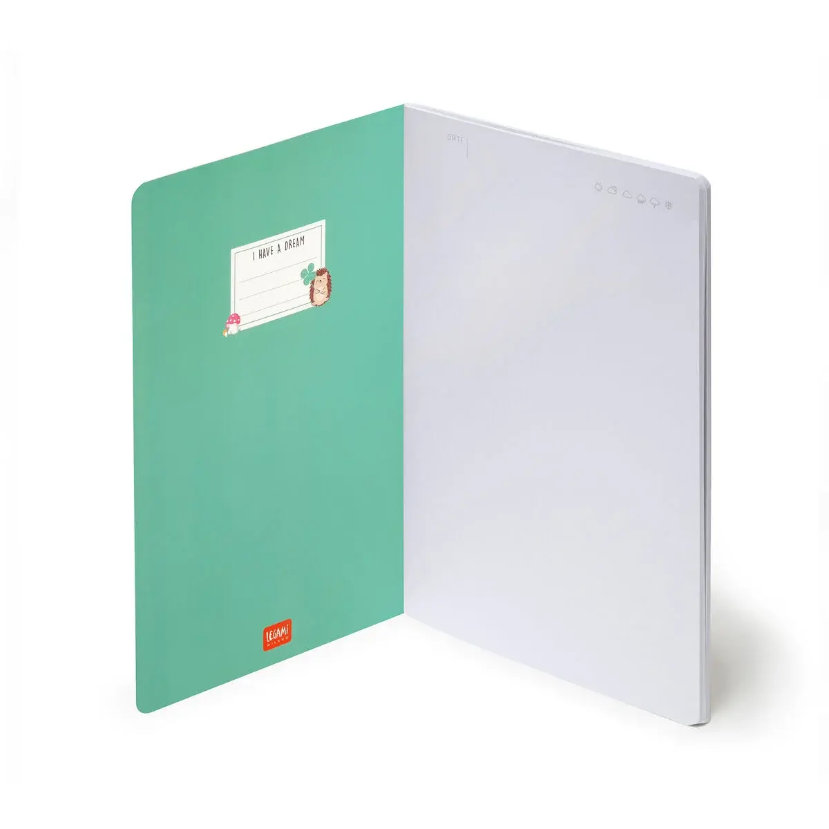 LEGAMI Notebook pages blanches - Quaderno - Medium - Hedgehog 14,2x21cm 80 Pages 100g/m²