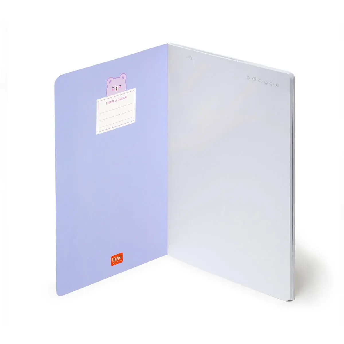 LEGAMI Notebook pages blanches- Quaderno - Medium - Teddy Bear 14,2x 21cm 80 Pages 100g/m²