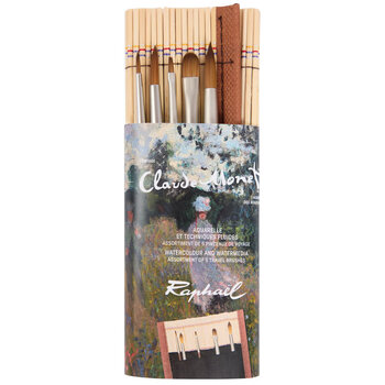 SENNELIER Pincelier Bambou garni de 6 mini-pinceaux Claude Monet