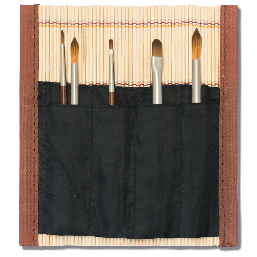 SENNELIER Pincelier Bambou garni de 6 mini-pinceaux Claude Monet
