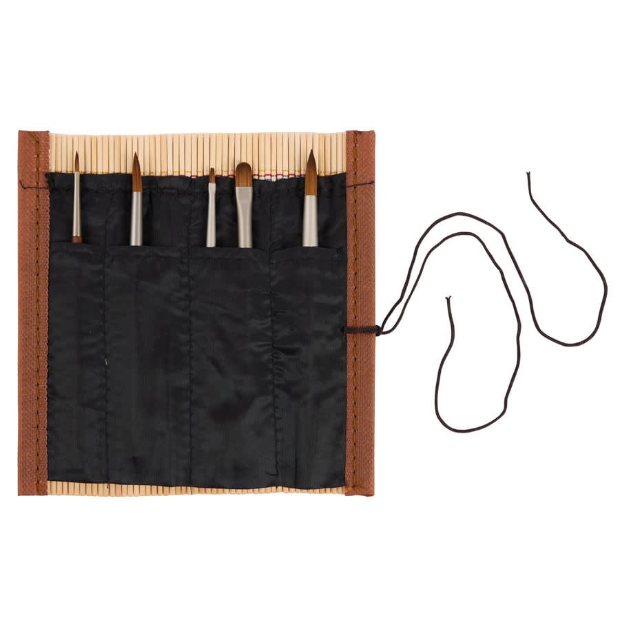 SENNELIER Pincelier Bambou garni de 6 mini-pinceaux Claude Monet