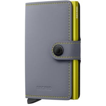 SECRID Miniwallet Matte Grey & Lime