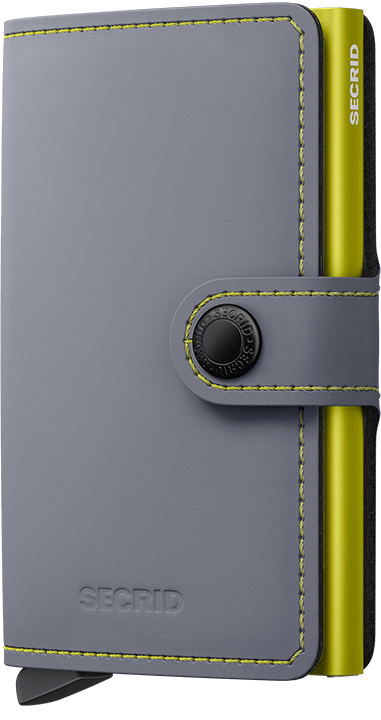 SECRID Miniwallet Matte Grey & Lime
