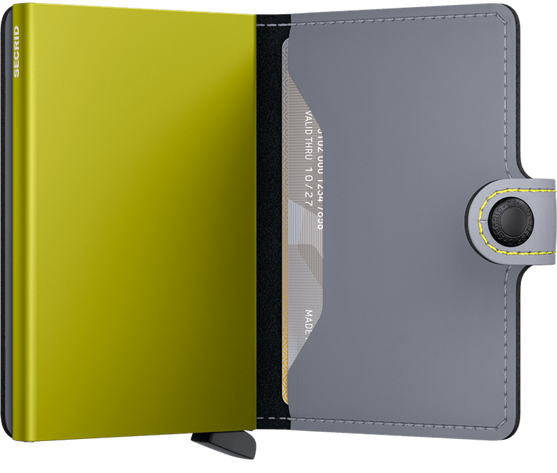 SECRID Miniwallet Matte Grey & Lime