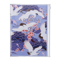 MARK'S EUROPE Agenda sept 2026-déc 2027 A5 Japan , Birds Purple 21,5x16,4cm