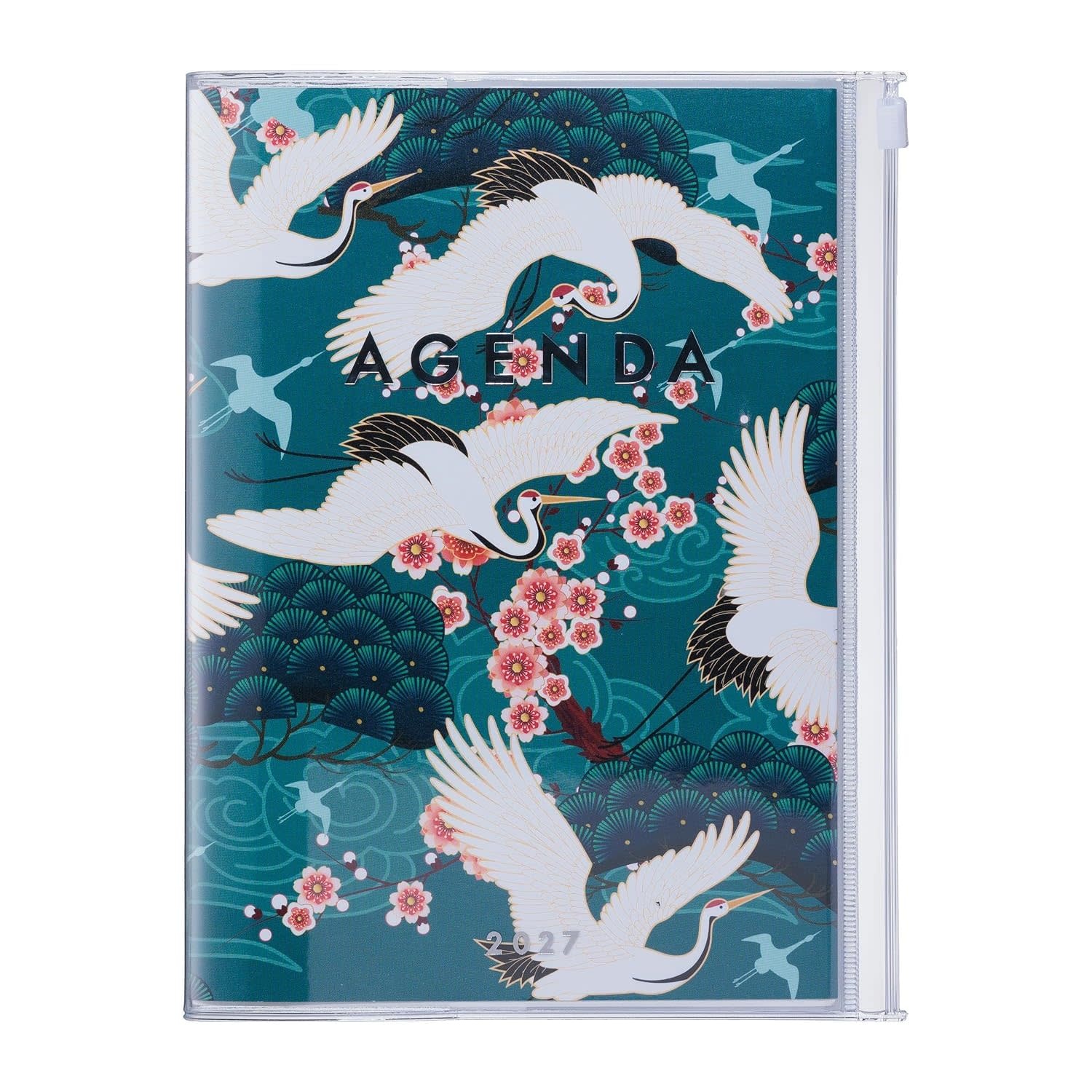 MARK'S EUROPE Agenda sept 2026-déc 2027 A5 Japan , Birds Green 21,5x16,4cm