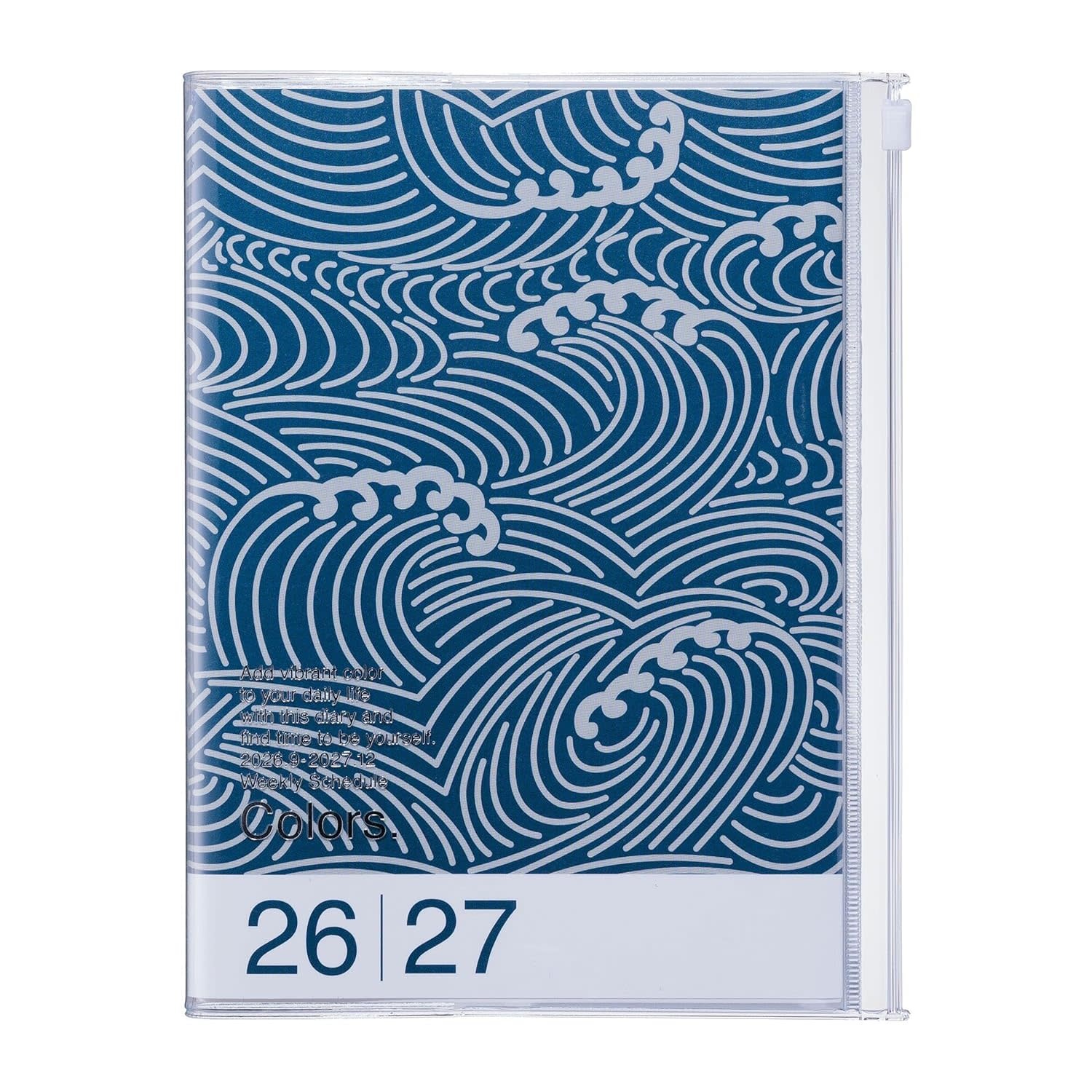MARK'S EUROPE Agenda sept 2026-déc 2027 A5 Patterns , Wave Navy 21,5x16,4cm