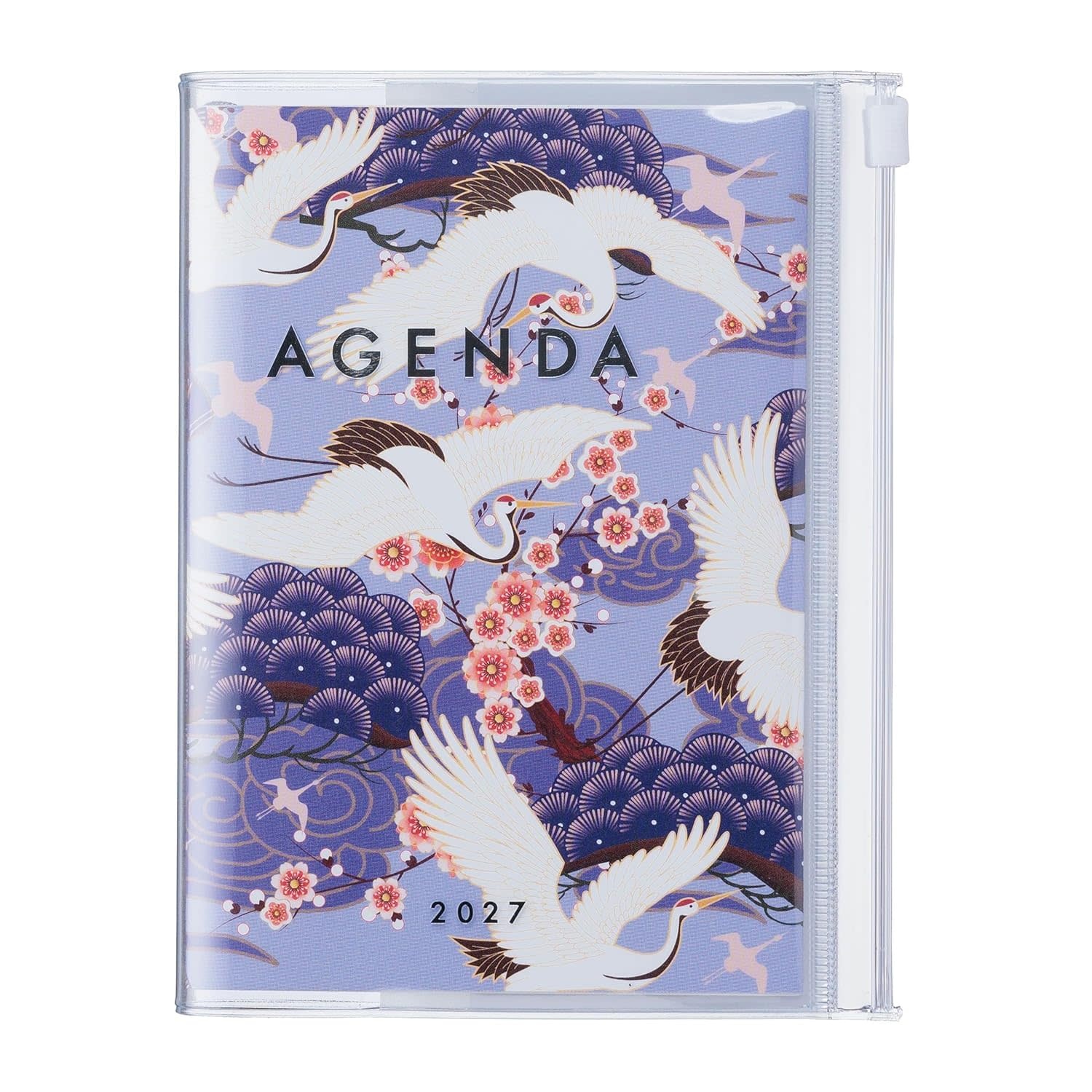 MARK'S EUROPE Agenda sept 2026-déc 2027 A6 Japan , Birds Purple 15,5x11,5cm