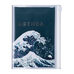 MARK'S EUROPE Agenda sept 2026-déc 2027 A6 Japan , Wave Navy 15,5x11,5cm